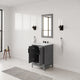 Elizabeth 24" Single Sink Carrara White Marble Vanity, Cashmere Gray
