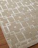 Metro Velvet Hand-Knotted New Zealand Wool and Viscose Beige Area Rug, 8'x10'