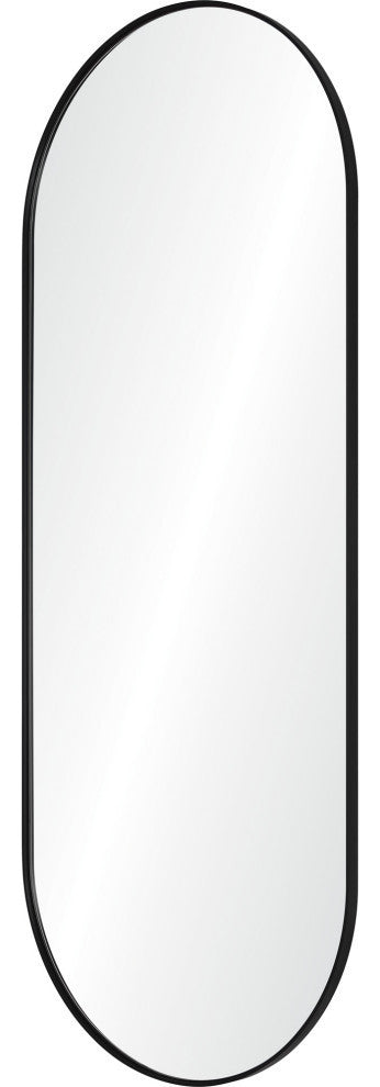 Ammar Oval Iron Black Framed Wall Mirror