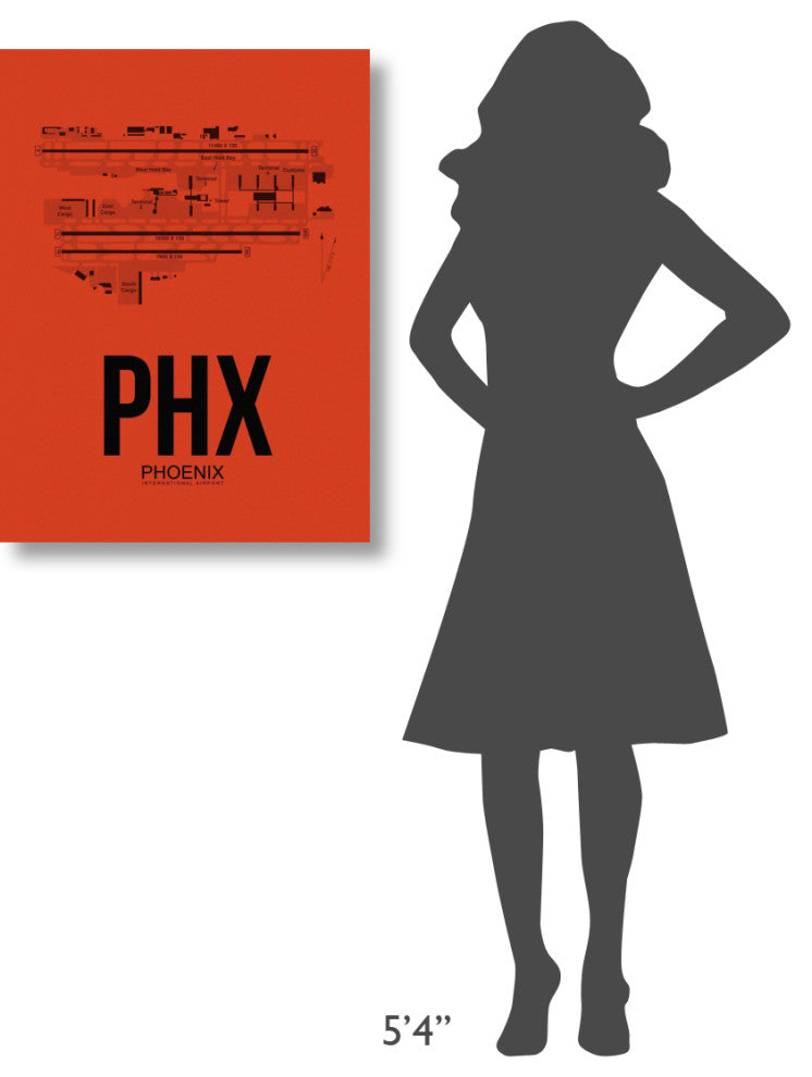 "PHX Phoenix Airport Orange" Fine Art Print