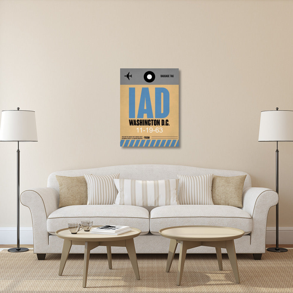 "IAD Washington Luggage Tag 1" Fine Art Print