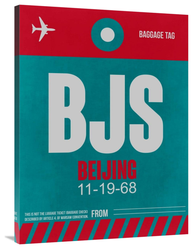 "BJS Beijing Luggage Tag 1" Fine Art Print