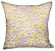 Plutus Lemon Reef Yellow, Cream Floral Luxury Throw Pillow, 20"x36" King