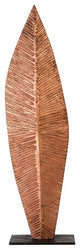 Carved Leaf on Stand, Copper Leaf, Medium