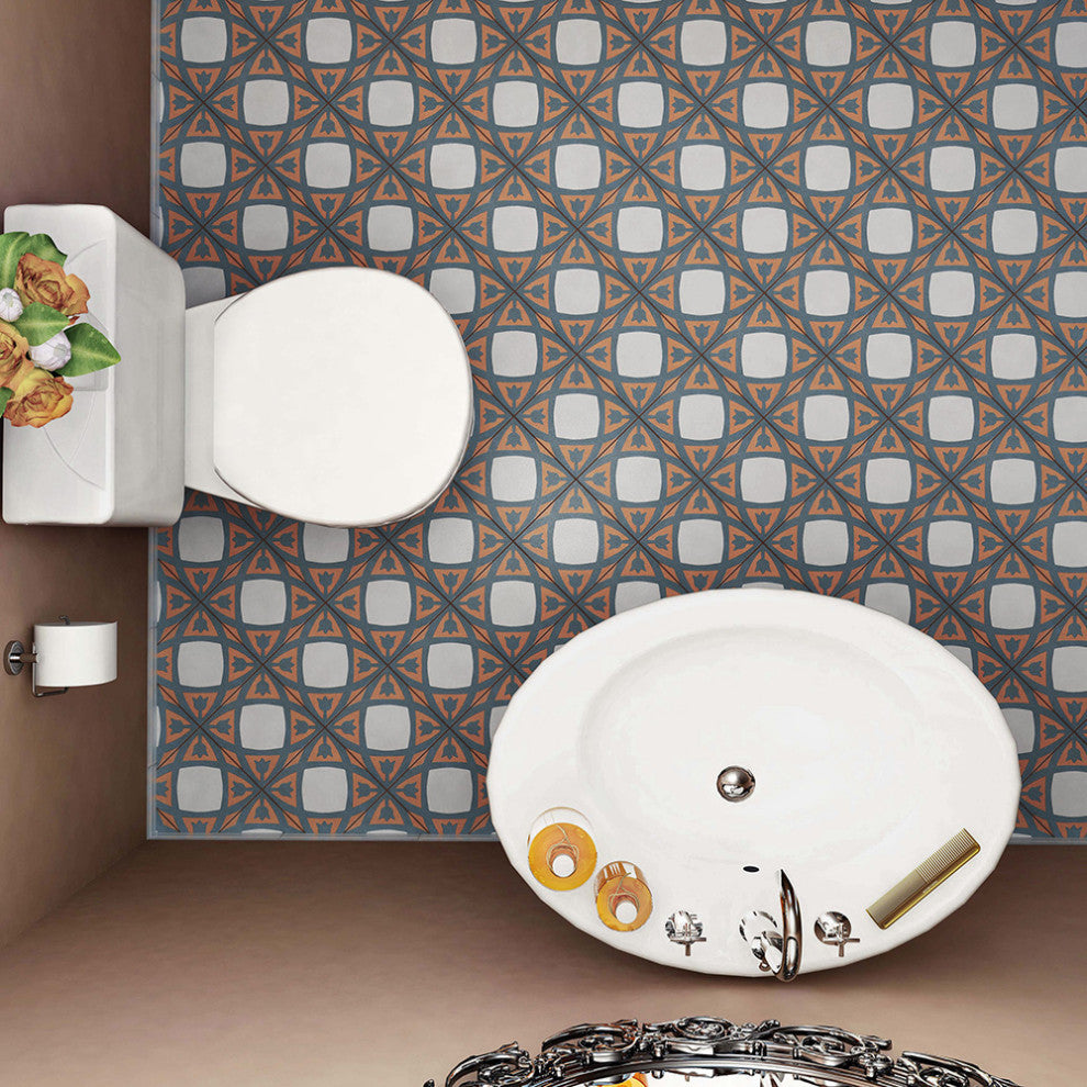 Revival Ceramic Floor and Wall Tile, Tulip