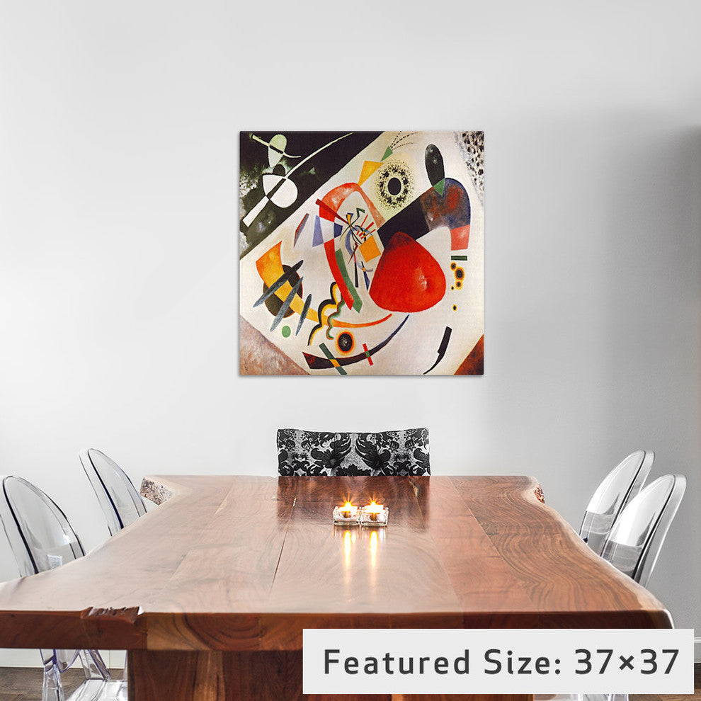 "Red Spot" Wrapped Canvas Art Print, 12x12x1.5