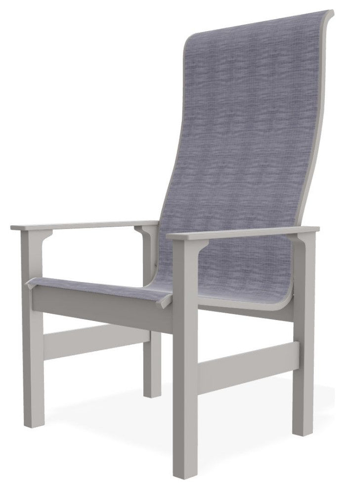 Leeward Sling Outdoor Supreme Armchair, Brooks/Warm Gray