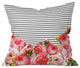 Deny Designs Allyson Johnson Bold Floral And Stripes Outdoor Throw Pillow