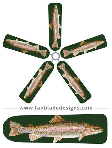 Rainbow Trout Fan Blade Covers, Set of 5