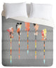 Deny Designs Iveta Abolina Gray Pastel Feathers Duvet Cover - Lightweight