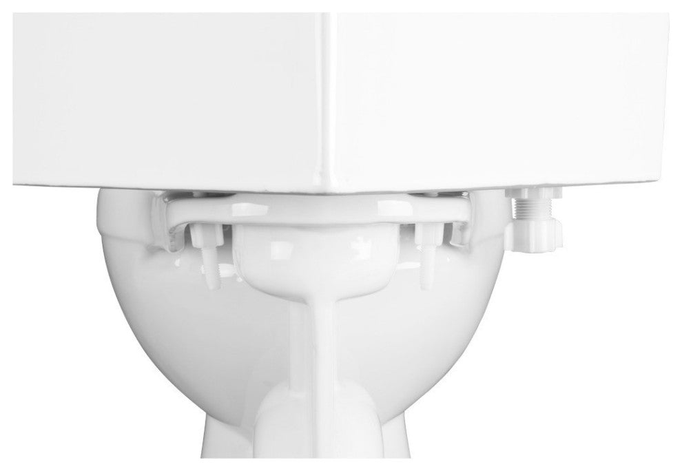 Troyt White Corner 2-Pc Round Toilet White WaterSense Dual Flush