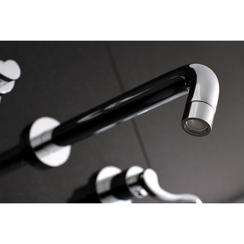 Kingston Brass Two-Handle Wall Mount Tub Faucet, Polished Chrome