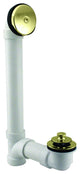 Pull & Drain Sch. 40 PVC Bath Waste With One-Hole Top Elbow In Polished Brass