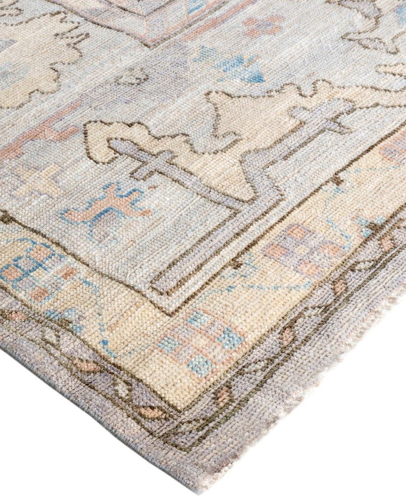 Oushak One-of-a-Kind Hand-Knotted Area Rug Gray, 8'10" x 11'10"