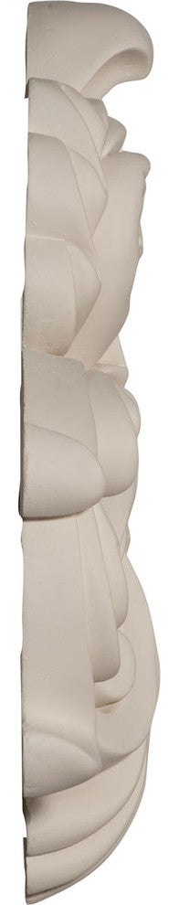 12 1/2"W x 10 5/8"H x 1 1/2"P Benson Center Flourish Onlay