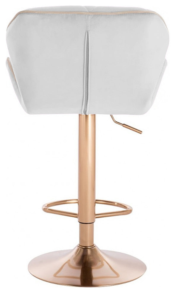 Modern Home Luxe Spyder Contemporary Adjustable Suede Barstool - Modern Comfort