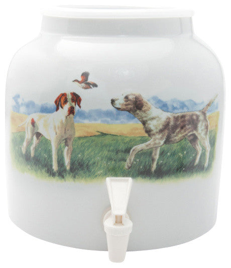 Goldwell Designs Dogs & Duck Design Water Dispenser Crock