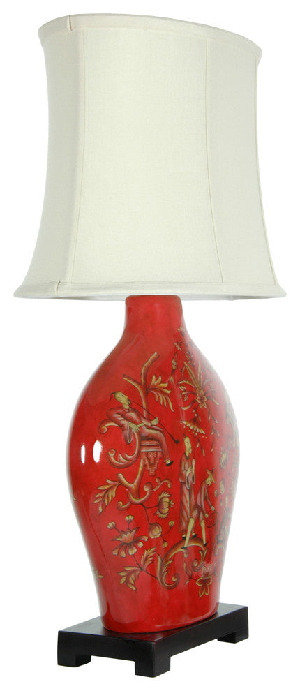 27" Fruitful Harvest Porcelain Lamp