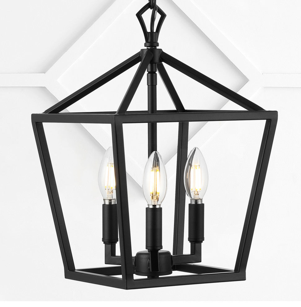 Pagoda Lantern Metal LED Pendant, Oil Rubbed Bronze, Width: 10"