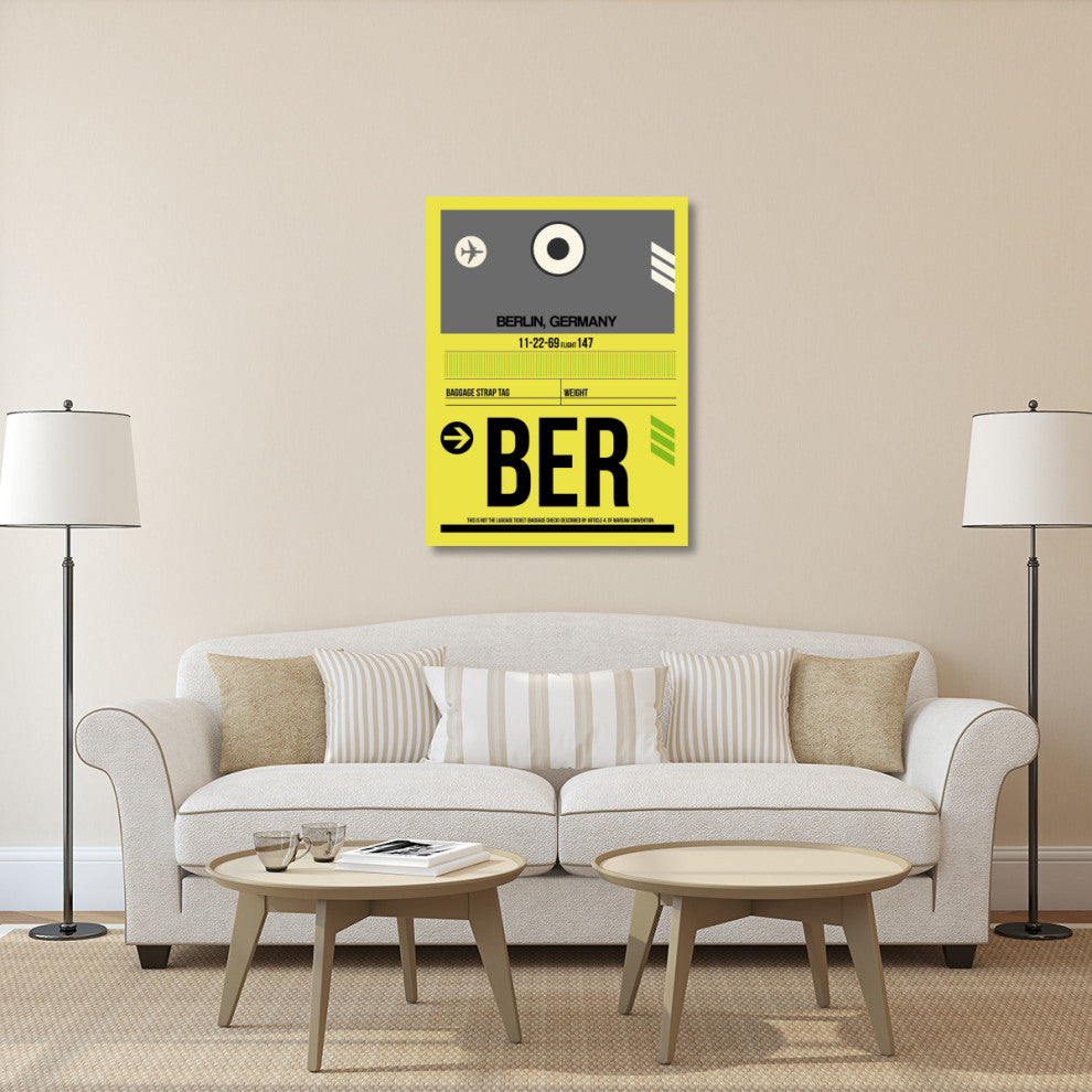 "BER Berlin Luggage Tag 1" Fine Art Print