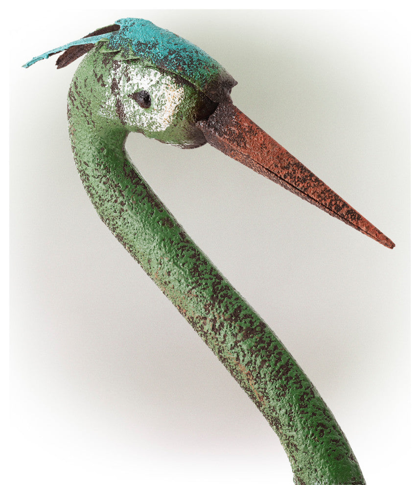 Alpine Crane Stake Statue, 40" Tall