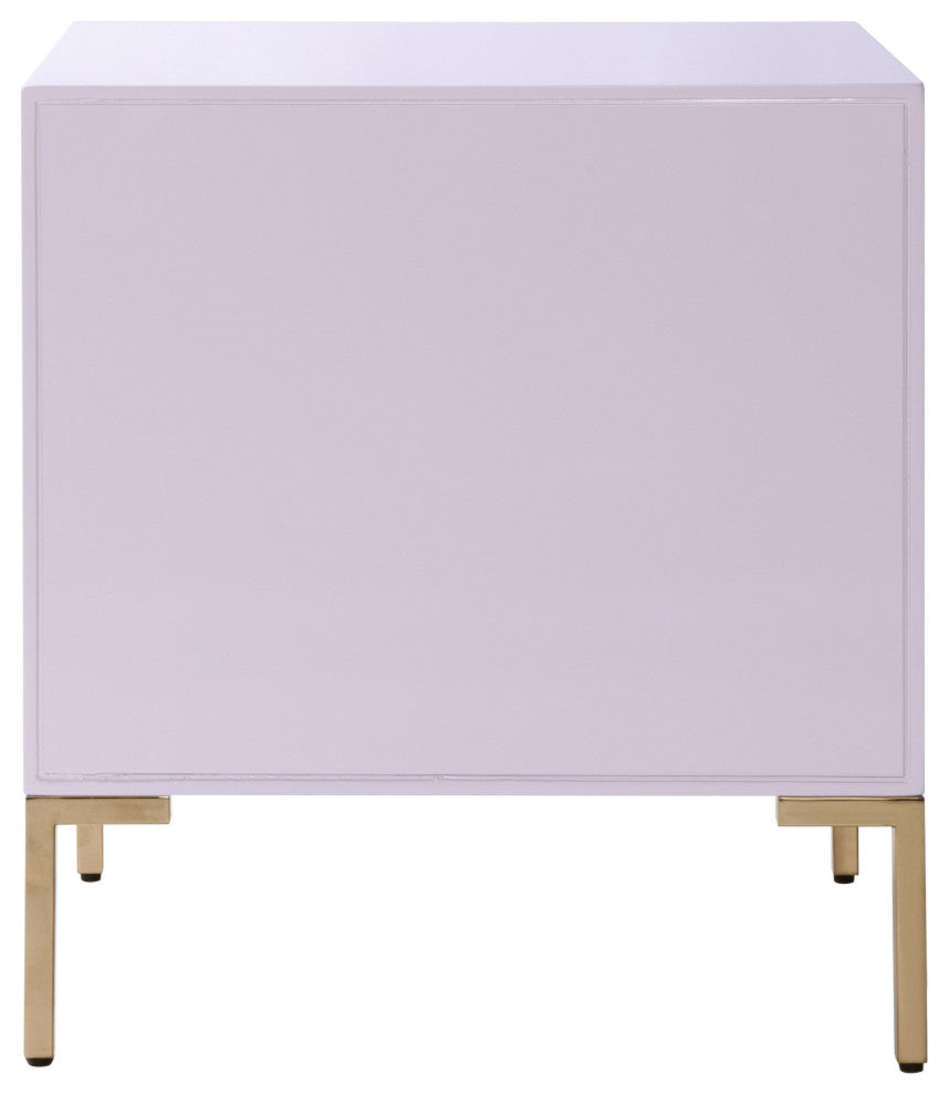 Anna Pink Lacquer Side Table - Pink