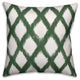 Green Diamond Pattern 20x20 Spun Poly Pillow