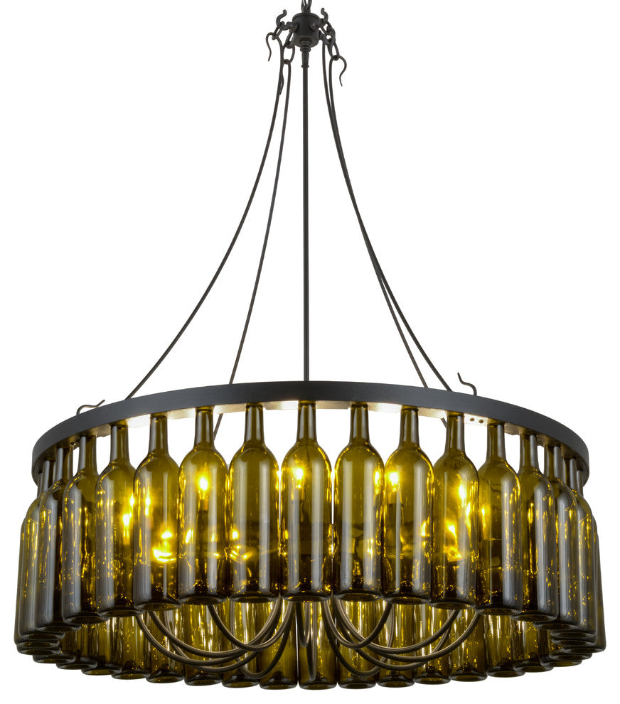 38W Tuscan Vineyard Estate 36 Wine Bottle Chandelier