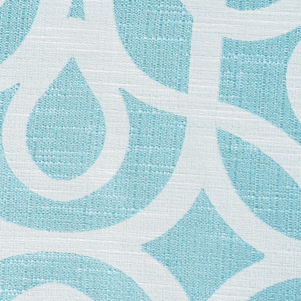 GDF Studio Clor Chic and Modern Storage Ottoman, Azure & White Pattern