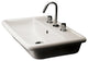 Lacava Alia Collection Lavatory w/Overflow, 3 Faucet Holes, White