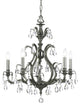 Crystorama 5565-PW-CL-MWP, 5 Light Chandelier - Pewter