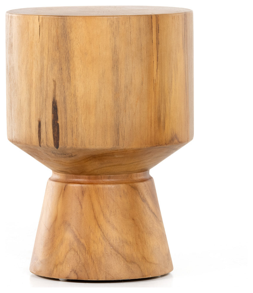 Jovie Outdoor End Table-Natural Teak