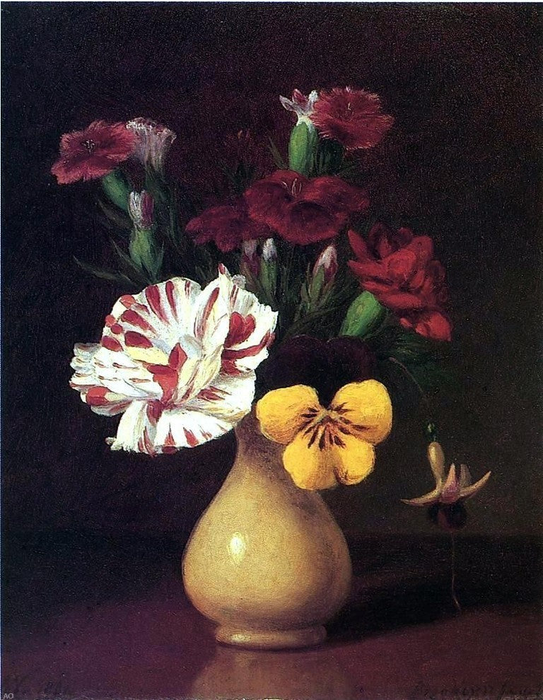 John Williamson Vase of Flowers Premium Canvas Print