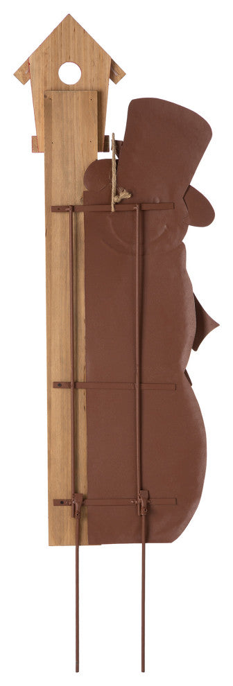 40"H Snowman Snow Gauge Yard Stake or Wall Decor