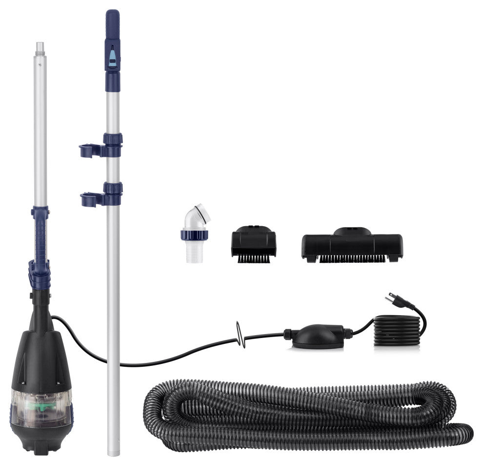 Traditional Pond Vacuum with Adjustable Telescopic Handle and 2 Brush Heads