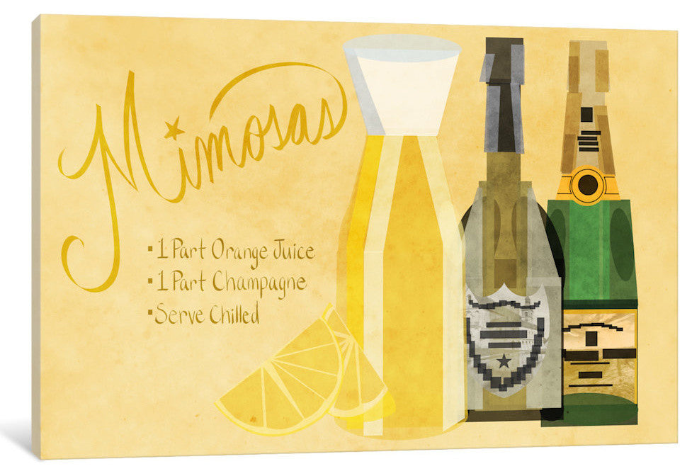"How to Create a Mimosa" Print by 5by5collective, 26"x18"x1.5"