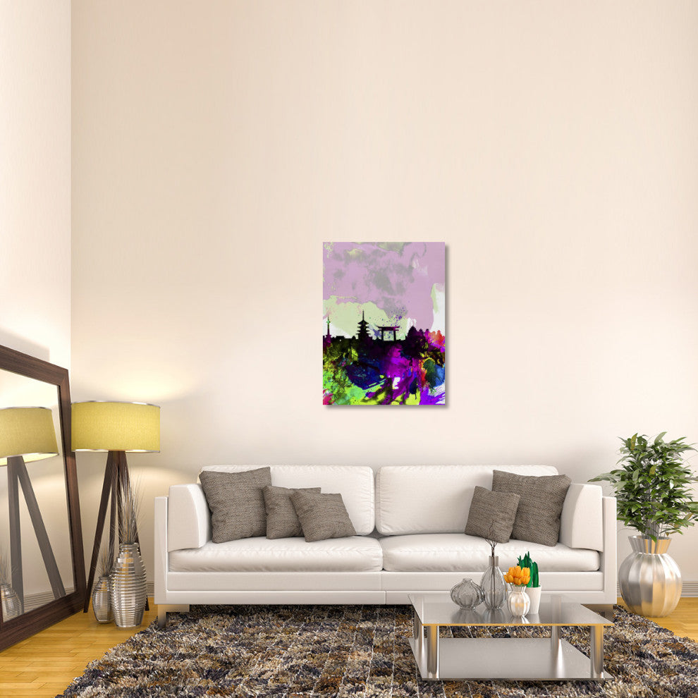 "Kyoto Watercolor Skyline" Fine Art Print