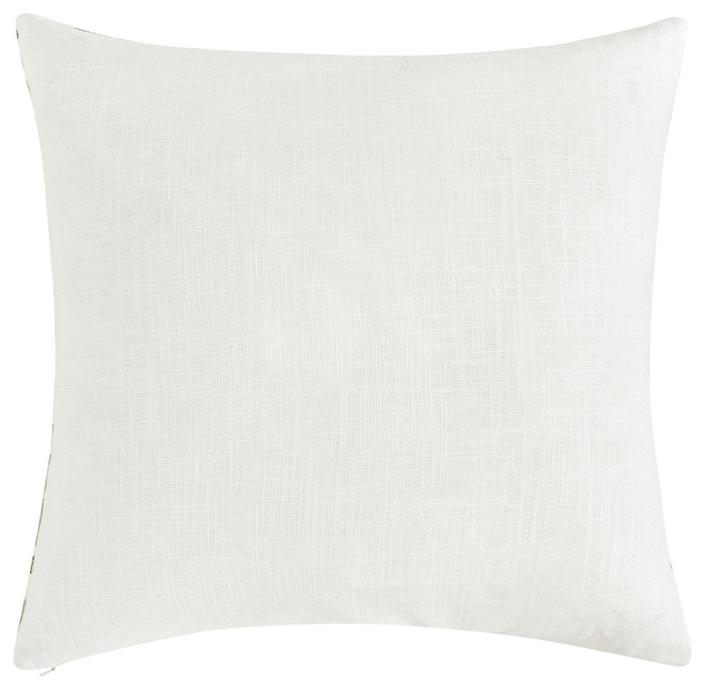 Lima Linen Fabric Capri Blue Throw Pillow, 22x22