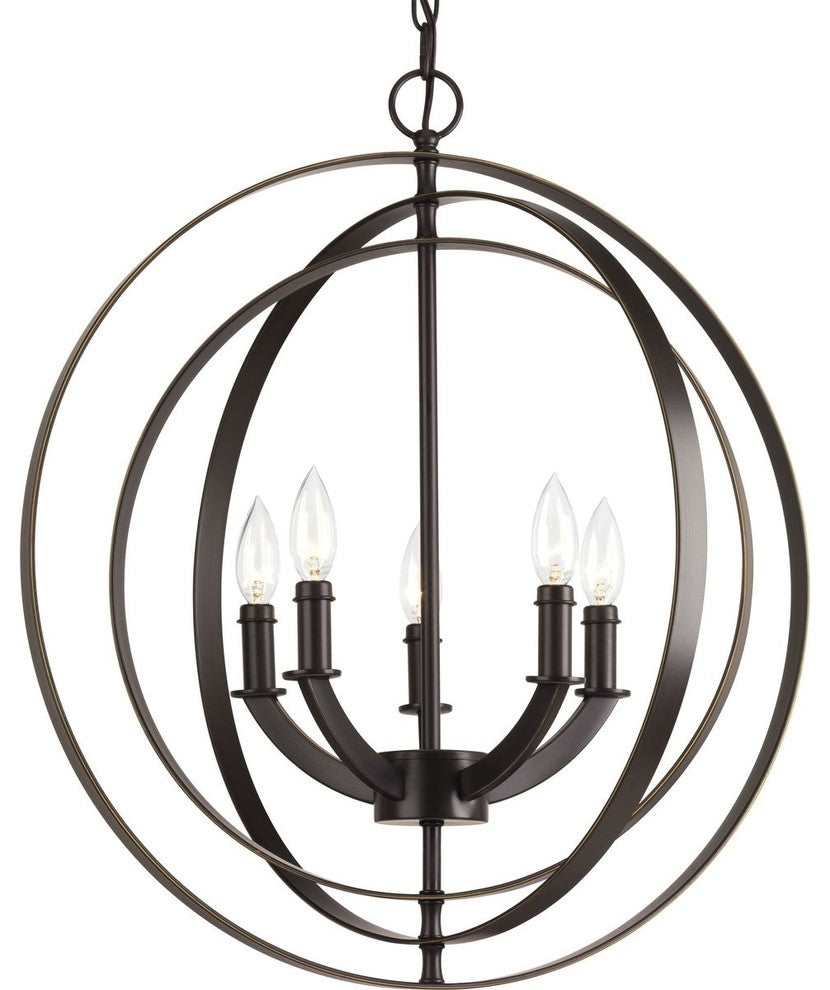 Equinox 5-Light Chandelier, Antique Bronze