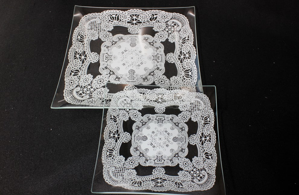 Queen Anne's Lace 5-Piece Square Plate Collection