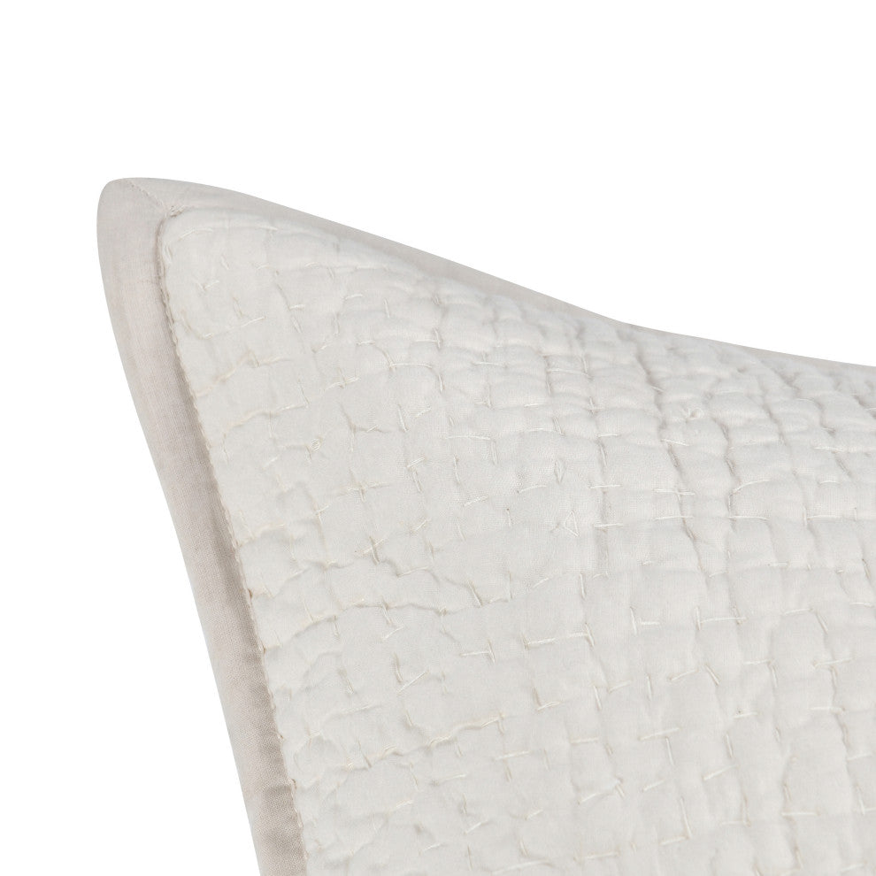 Danica 100% Cotton Sham by Kosas Home, Ivory, Standard