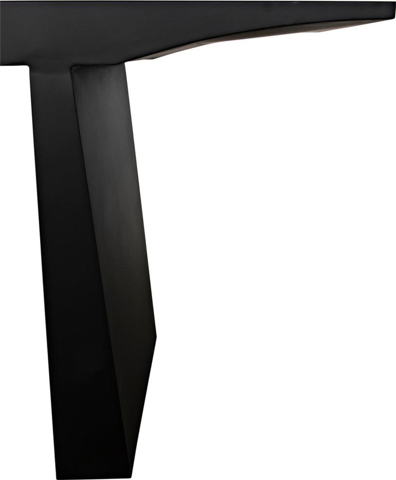 Industrial Matte Black Console Table