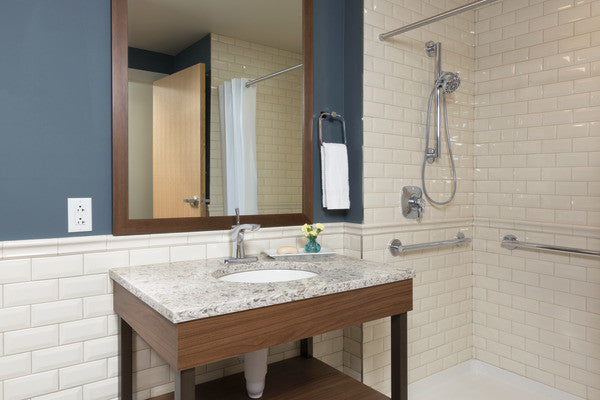Delta Pivotal 42" Angular Modern Decorative ADA Grab Bar, Polished Chrome