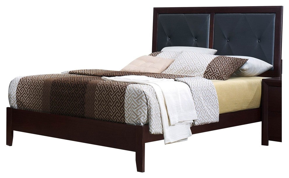 6-Piece Earnest Cal King Bed, 2 Nightstand, Dresser, Mirror, Chest Espresso