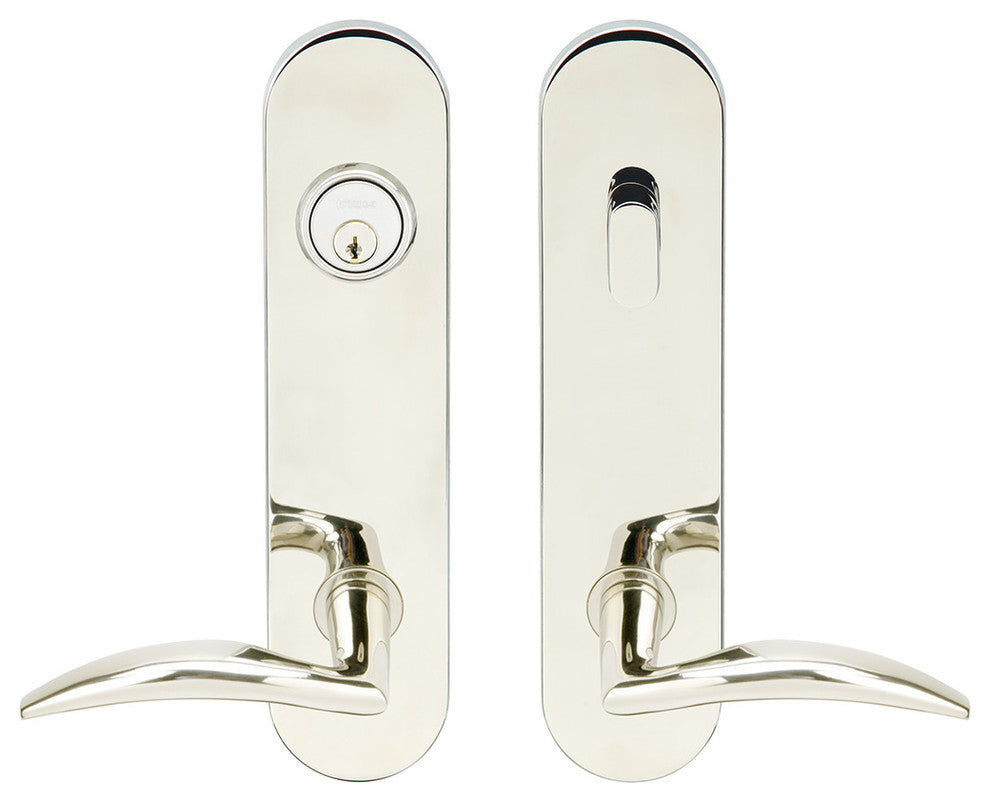 Air-Stream Lever, Tubular Entry Single Cylinder, RH, Polished Stainless Steel