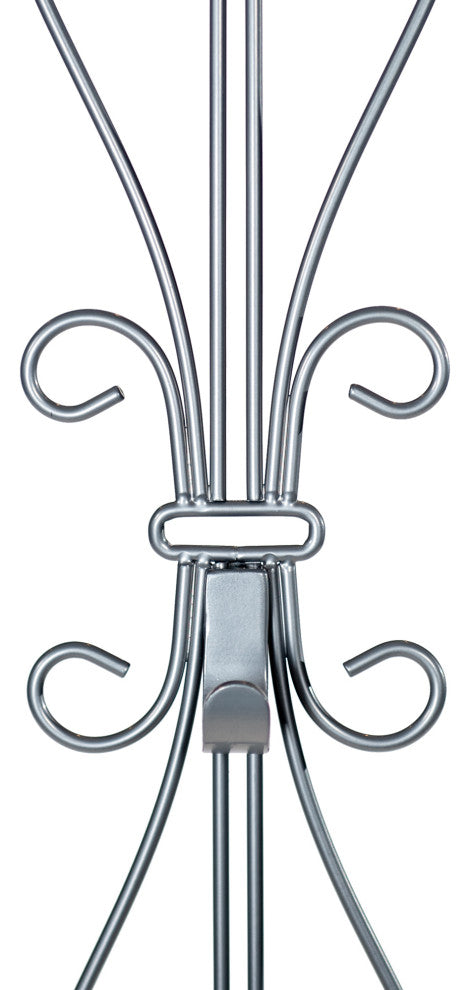 Adjustable Wreath Hanger for Door Elegant, Black, Silver