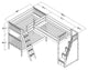Elkhart Twin Size Sleeps 3 Bunk Beds with Stairs, Natural