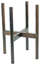 Large Wood Plant Stand With Round Legs 10'' Dark Walnut Color (Ash) Made in USA