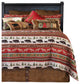 Cabin and Lodge Stripe Rustic Quilt Set, Twin
