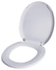 Round Plastic Toilet Seat Slow Close Easy Remove Adjustable Hinge White